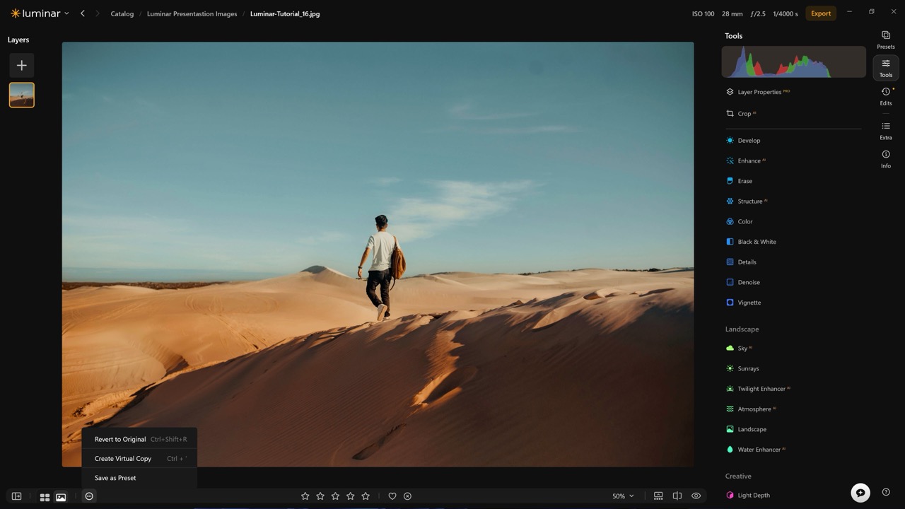 Interface repaginada do Luminar exibida no comunicado Fall Upgrade 2026 da Skylum